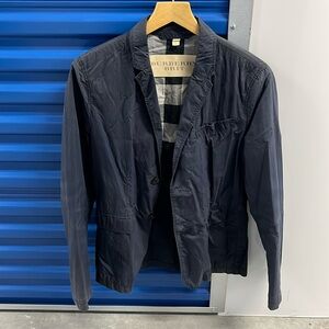 USED Burberry Navy Cotton Blazer Men’s Size S